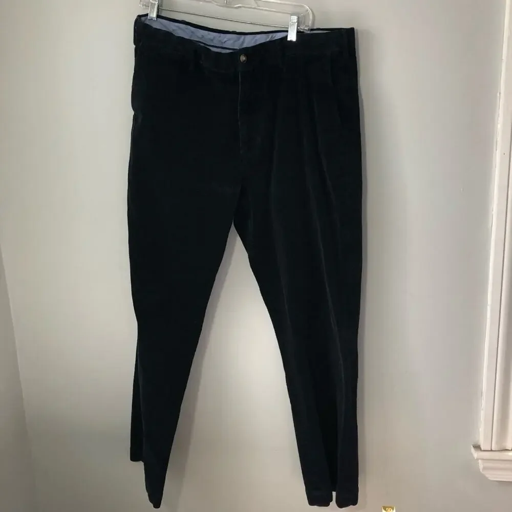Polo Ralph Lauren mens classic stretch wide wale navy blue corduroy pants 38/32